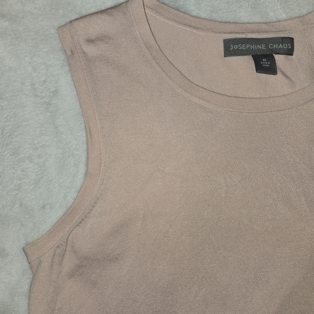 Josephine Chaus Luxury Silk Blend Blush Knit Tank - Picture 3 of 7